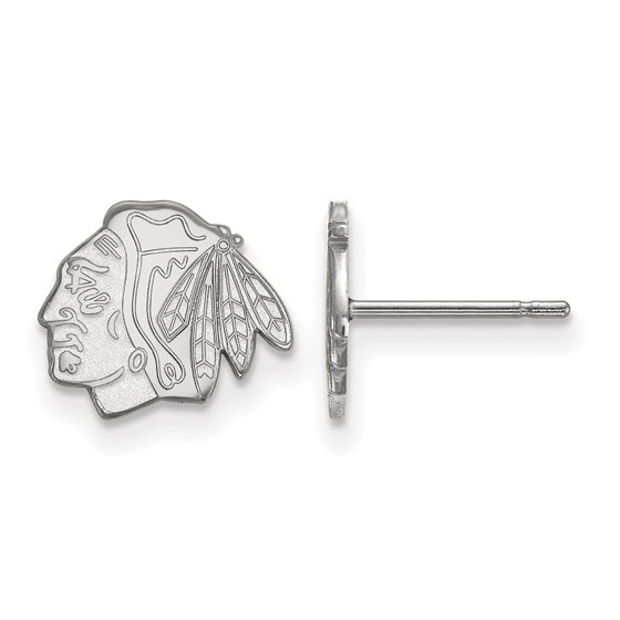 Sterling Silver NHL Chicago Blackhawks Post Earrings Sterling Silver NHL Chicago Blackhawks Post Earrings